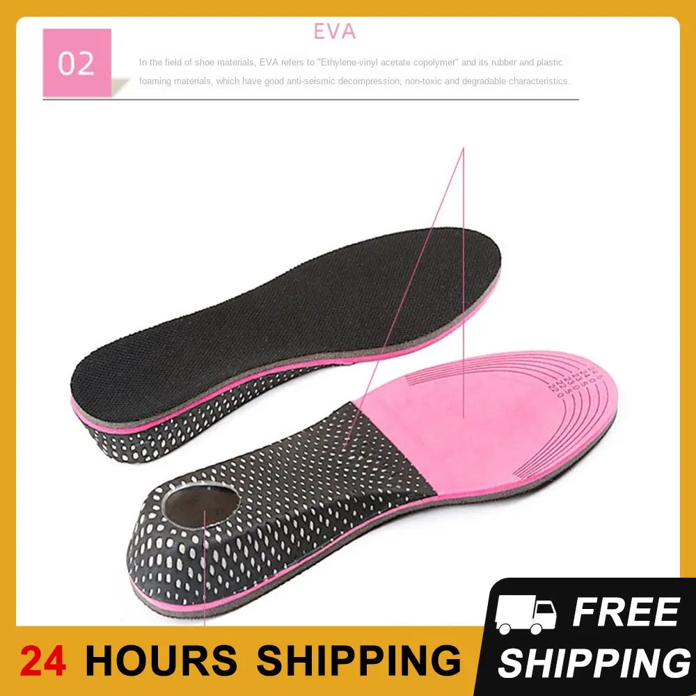 

Sports Insole Increased Comfort Black Red Invisible Insole Insoles Increased Insole Soft And Skin-friendly Modern Simplicity Eva