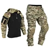 Softair Paintball Tactical Suits Work Clothing Uniform Multi Pockets Combat Camo Shirts Hood Cargo Pants +Pads Hunting Clothes 1