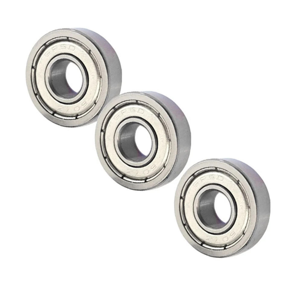 10pcs Ball Bearings Heavy Load 607ZZ Metal Sealed Miniature Bearing 7x19x6mm Carbon Steel Wear Resistant for Skateboard Scooter
