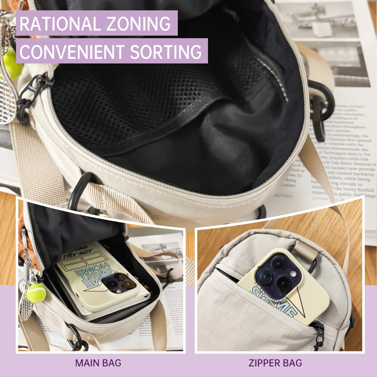 Fashionable Commuter Crossbody Bag Mobile Phone Bag Lightweight Multi-Functional Chest Bag Large Capacity Water Cup Waterproof Shoulder Bag Water Bottle Bag Outdoor Sports Hiking