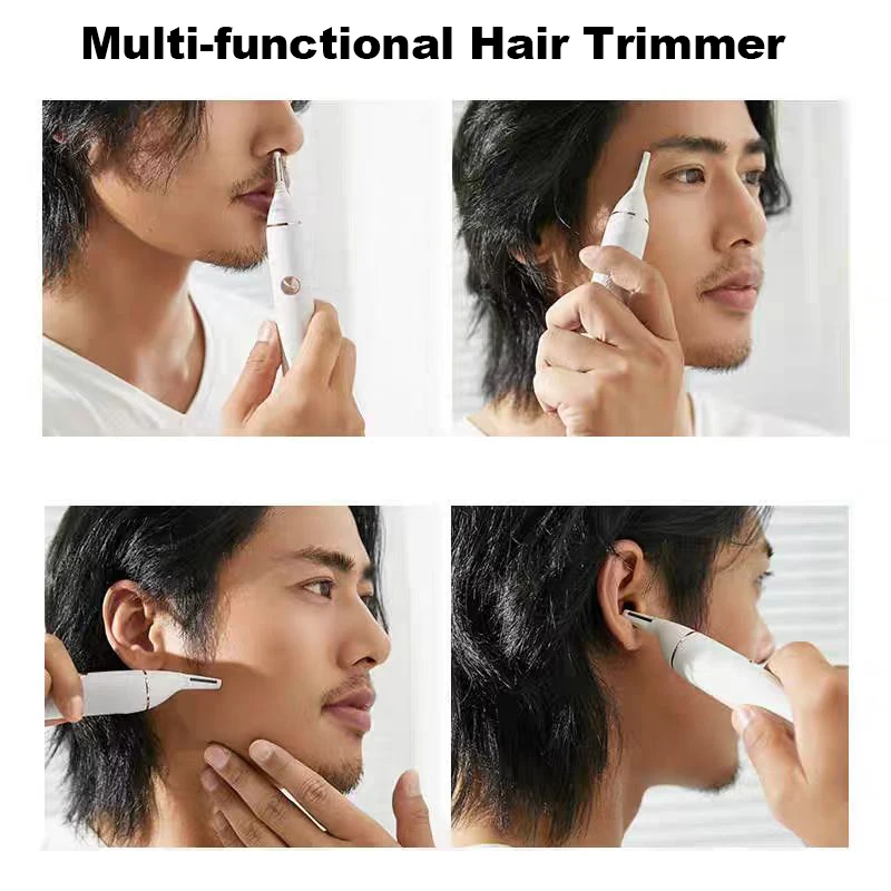 SOOCAS Electric Nose and Ear Trimmer for Man Nose Ear Hair Eyebrow Shaver Waterproof Painless Nose Hair Razor Dry Battery Use 3
