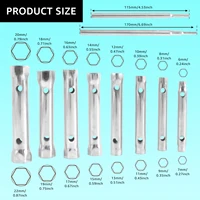 10Pcs Shower Valve Socket Wrench Set Carbon Steel Plumber Socket Wrench Double-Ended Tubular Spanner Set Tap Installation Wrench 2
