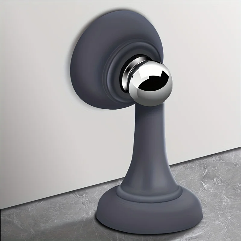 Magnetic Door Stopper Household Bedroom Free-punch Anti-collision Silicone Floor Stop