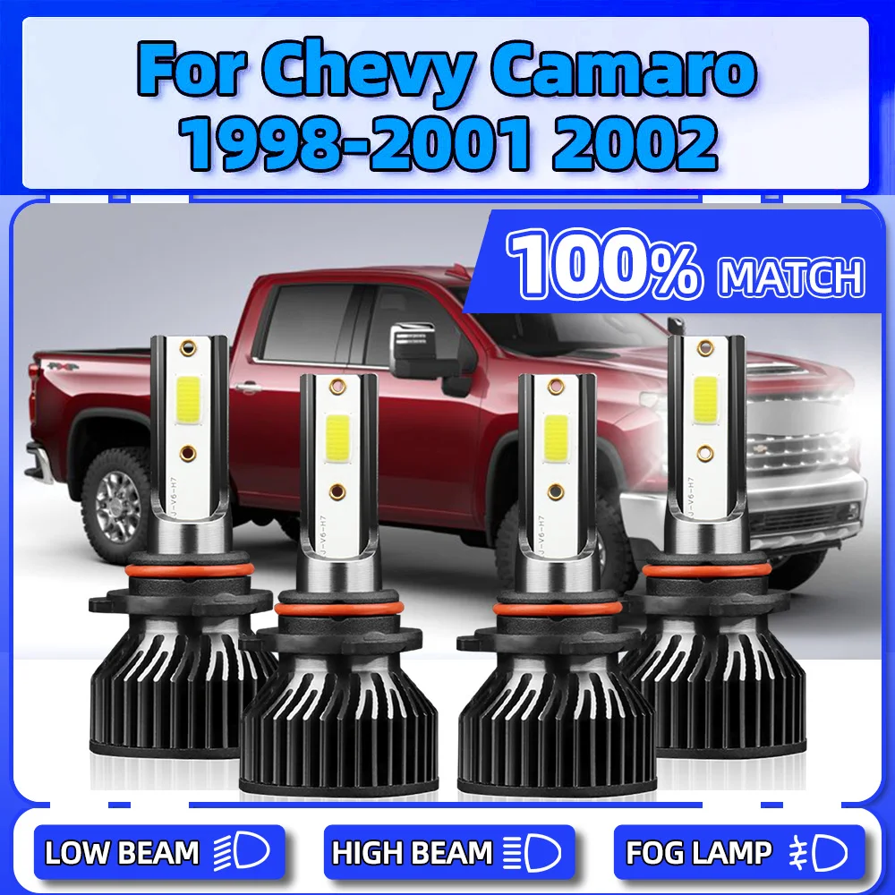

LED Headlight Bulbs 240W Canbus Car Lights 40000LM Turbo Auto Lamps 6000K White 12V For Chevy Camaro 1998 1999 2000 2001 2002