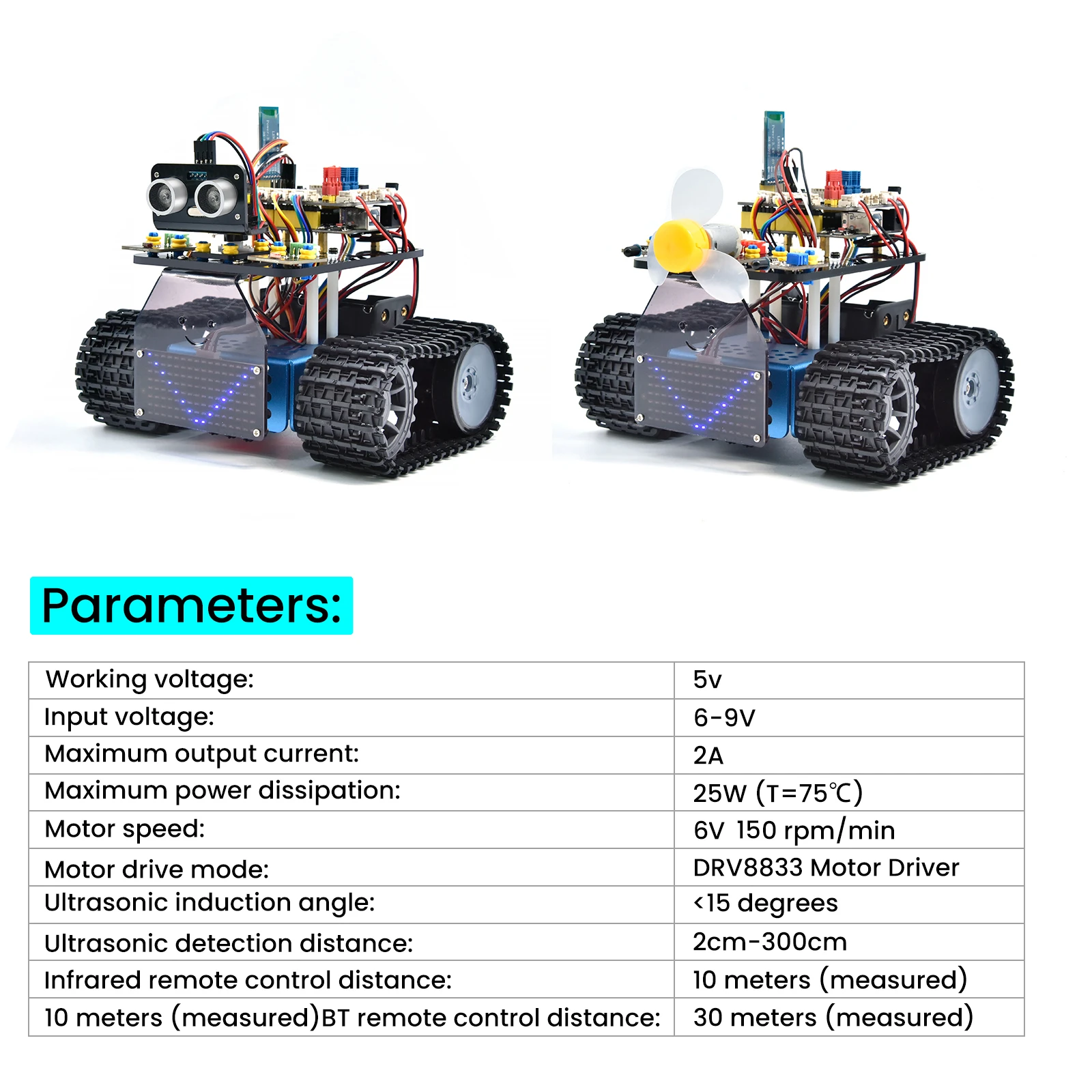 새 버전 Keyestudio 미니 탱크 로봇 자동차 V3.0 Arduino 로봇 자동차 키트 DIY 전자 키트 스템 키즈 프로그래밍 가능 완구
