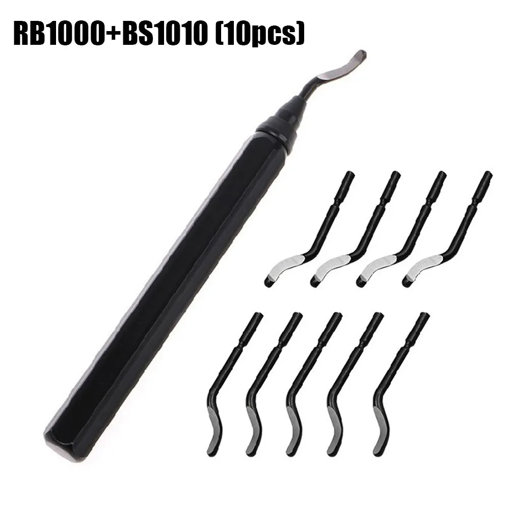 

RB1000 Metal Burr Deburrer Deburring Scraper Aluminum Handle Trimming Device With 10 Blades Remover Tool For Wood Plastic