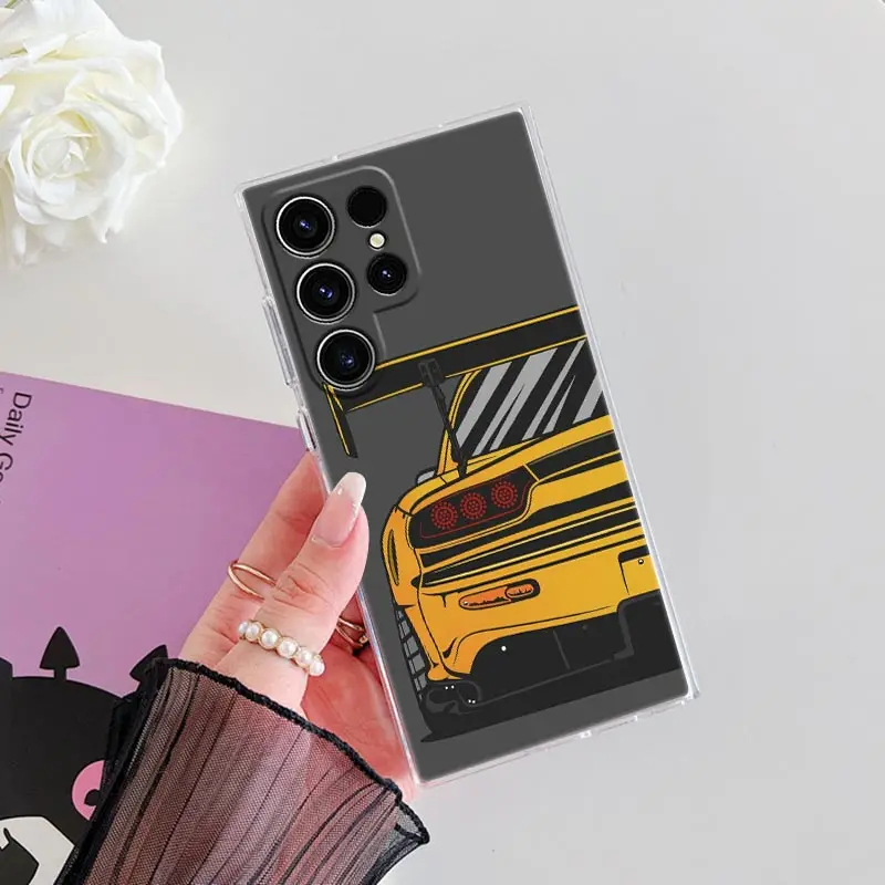 JDM Drift Sports Car Anime Clear Phone Case