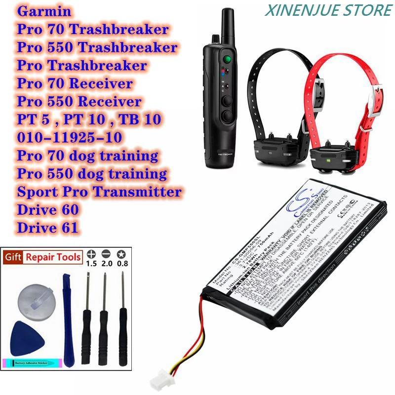 361-00056-09 Battery for Part NO Pro 550 Receiver Garmin 361-00056-07 Garmin Pro 550 Dog Training Pro 550 Trashbreaker 