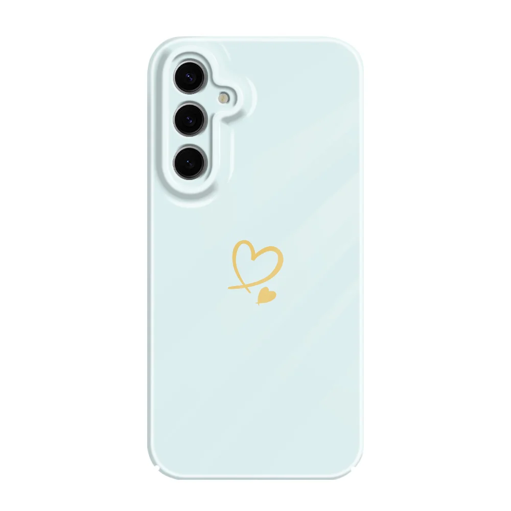 Elegant Simple Love Heart Phone Case - Chic Hard Cover Design