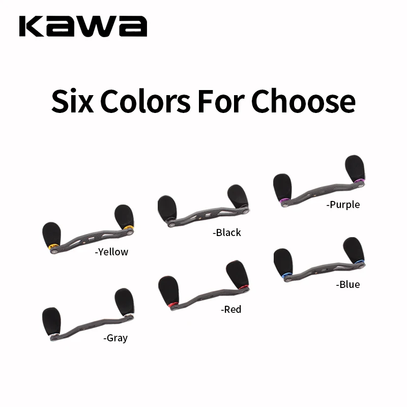 Kawa 1pc Fishing Reel Handle Carbon Fiber With EVA Knob For S/ D/ A Baitcasting Hole Size 8*5/7*4mm Length 90mm DIY