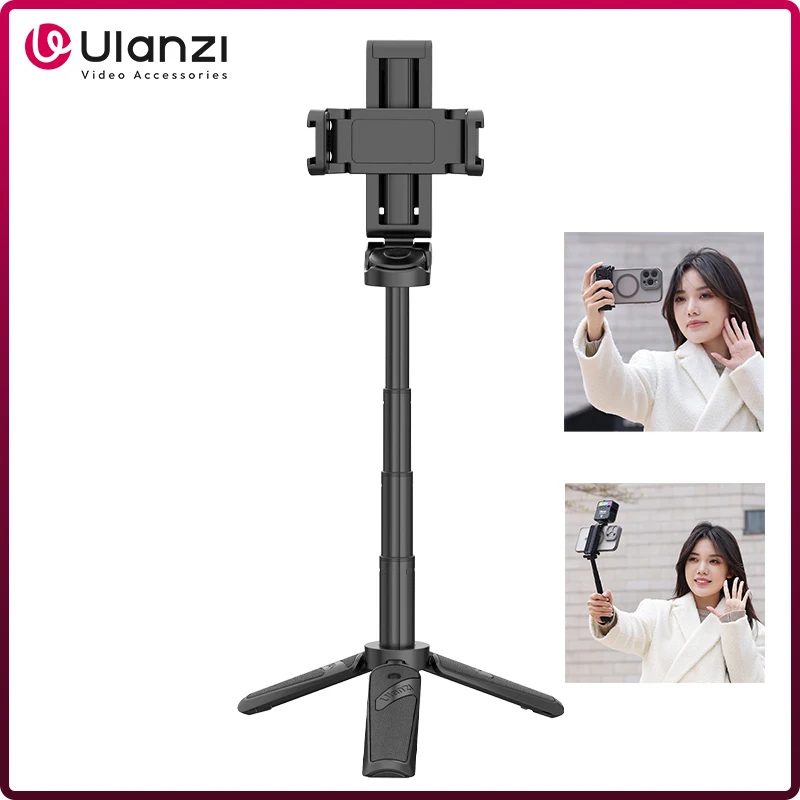 Ulanzi JJ02 확장형 그립 전화 삼각대(원격 셀카 스틱 삼각대 포함) 전화..