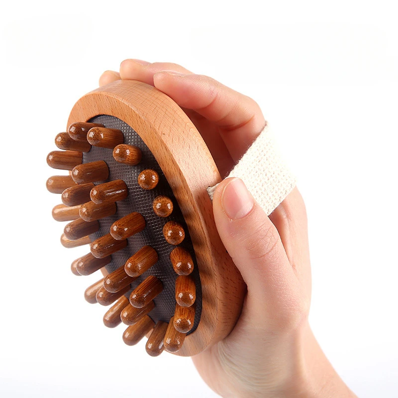 

Body Anti Cellulite Brush Soothing Wooden Essential Oil Spa Air Cushion Massage Hair Comb Scalp Massage Brush Dead Skin Remover
