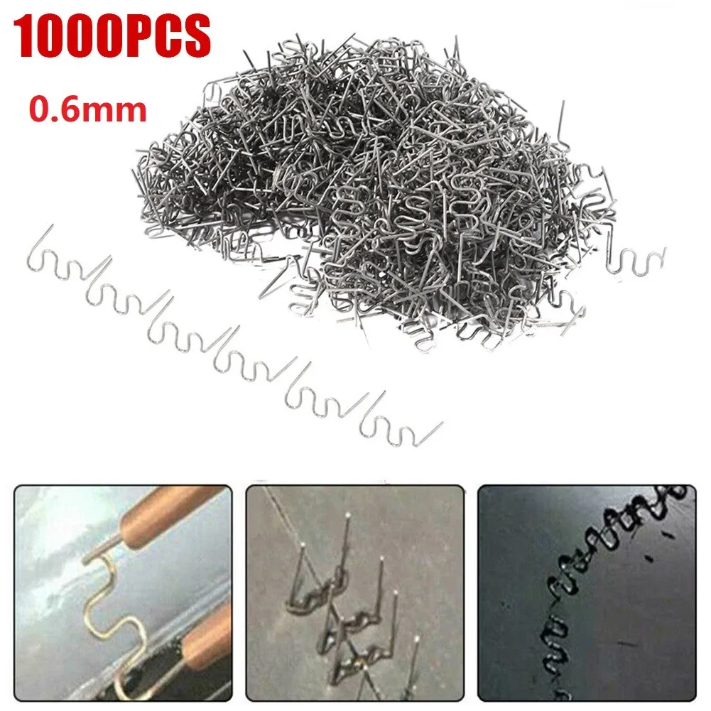 

Welding Nails 0.6mm For Plastic Welder S Wave Staples Soldering Supplies For Car Bumper Bodywork Plastic Stapler Repair Kit