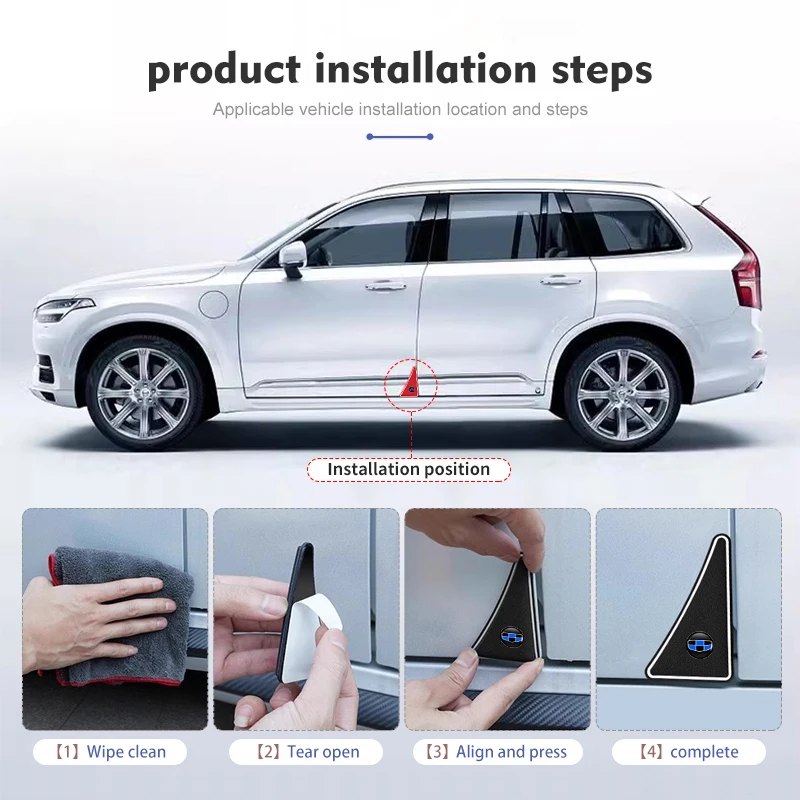 Car Door Corner Covers Anti-Collision Protector Stickers - Set of 2
