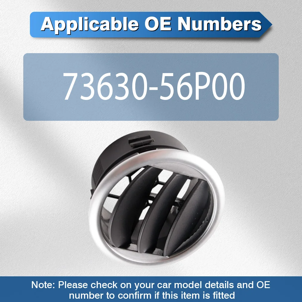 스즈키 비타라 2015-2021 차량 대시보드 에어벤트 에어컨 사이드 아울렛 벤트 그릴 73630-56P00