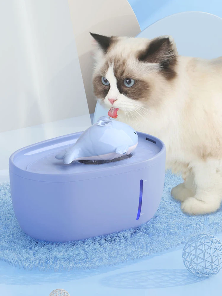 Title 7, Cat Water Fountain with LED Light Automatic Cat...