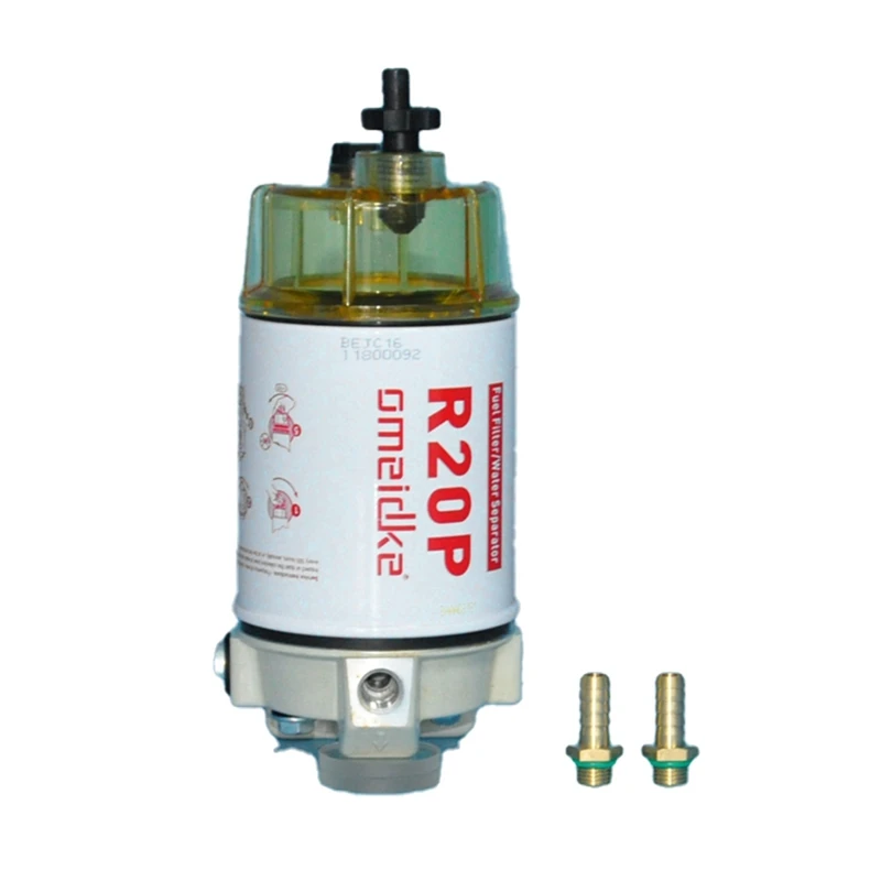 

OMEIDKE Marine Hand Pump Type Fuel Filter Assembly R20P Oil-Water Separator Assembly For Volvo Loader Excavator