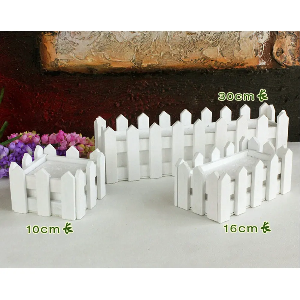 10cm 16cm 30cm Wooden Fence Vase With Foam Artificial Flower Vase Home Decoration Accessories Receiver Flower Set
