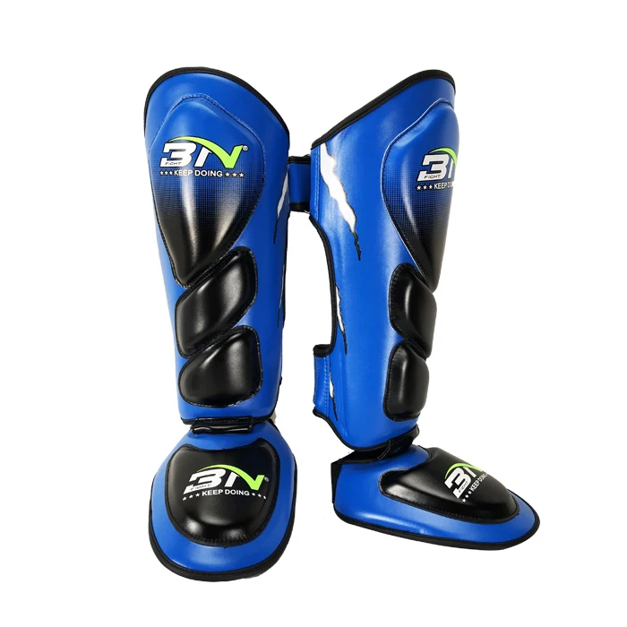 Kids/Adults Muay Thai Sparring MMA Boxing Shin Guards W/Insteps Foot Leg Protectors Kickboxing Ankle Support Training Gear dEO