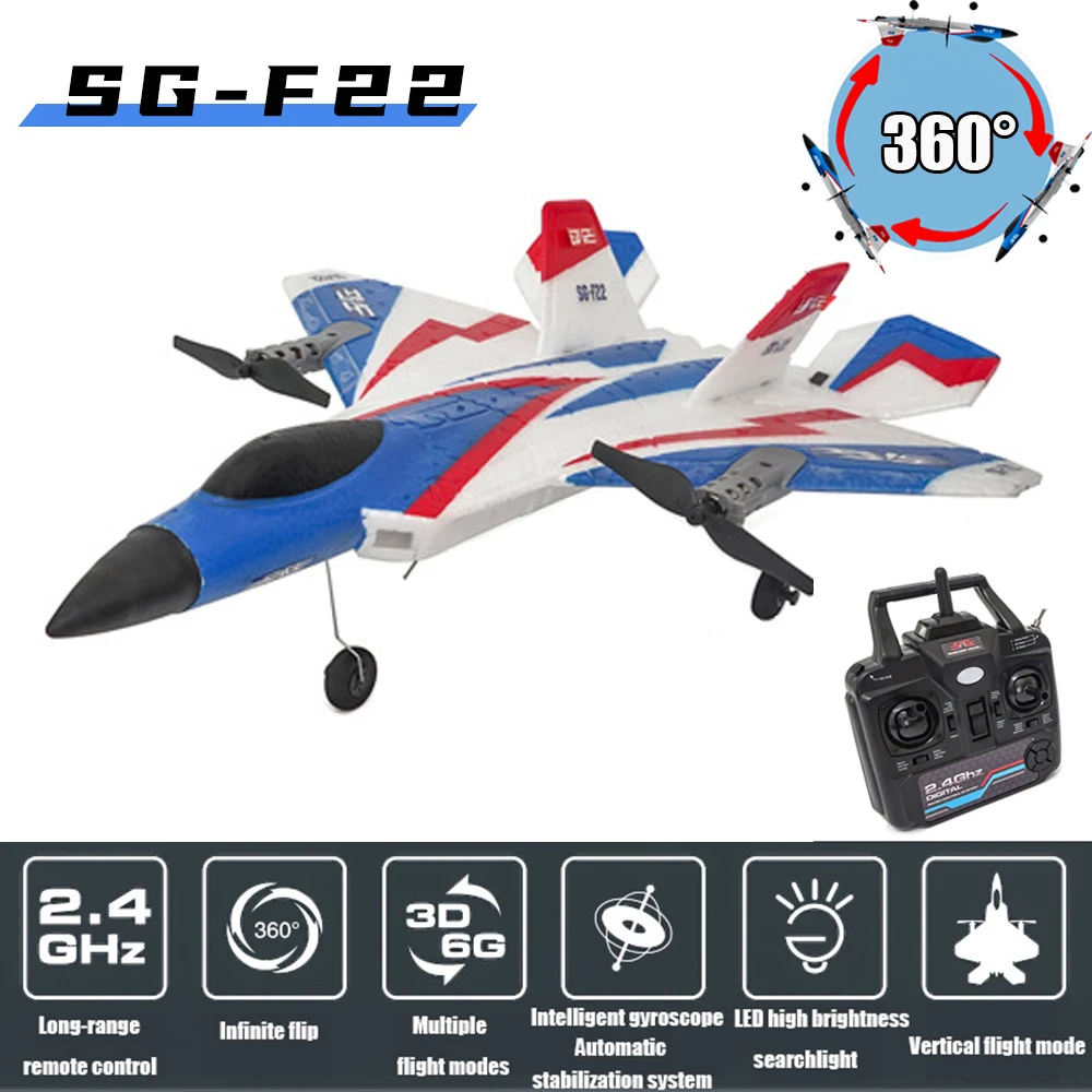 RCPlaneF22StuntsPlane24GRadioControlGliderRemoteControl3D
