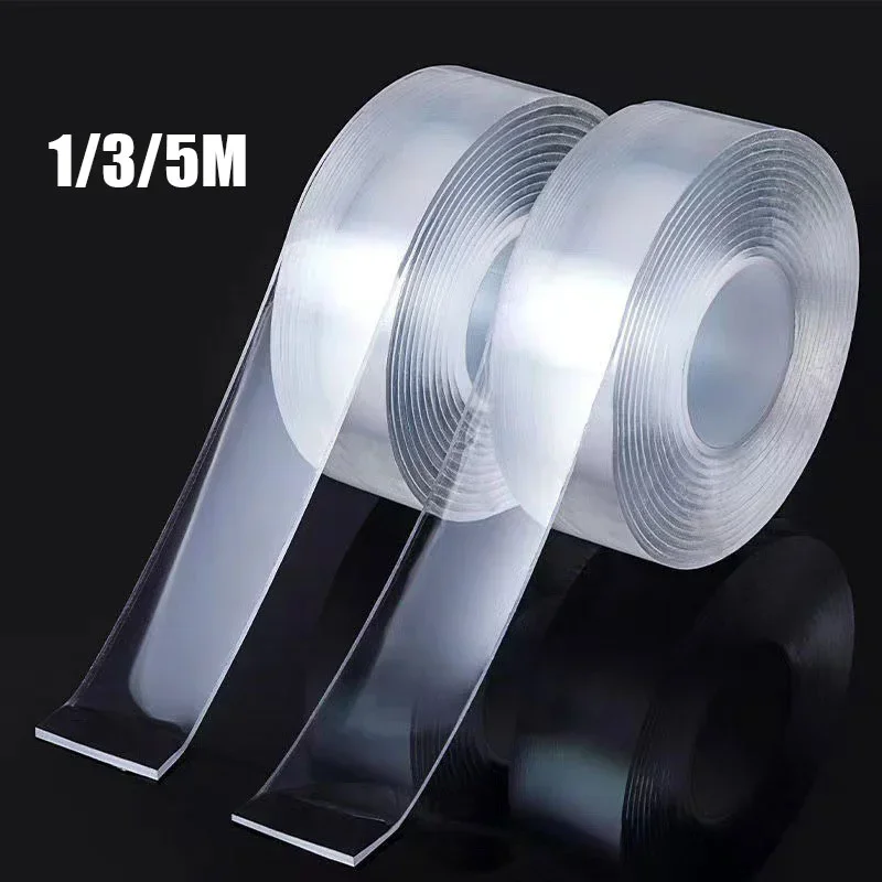 

Double Sided Tape Heavy Duty Transparent Adhesive Strips Strong Sticky Multipurpose Reusable Waterproof Mounting Tape Universal