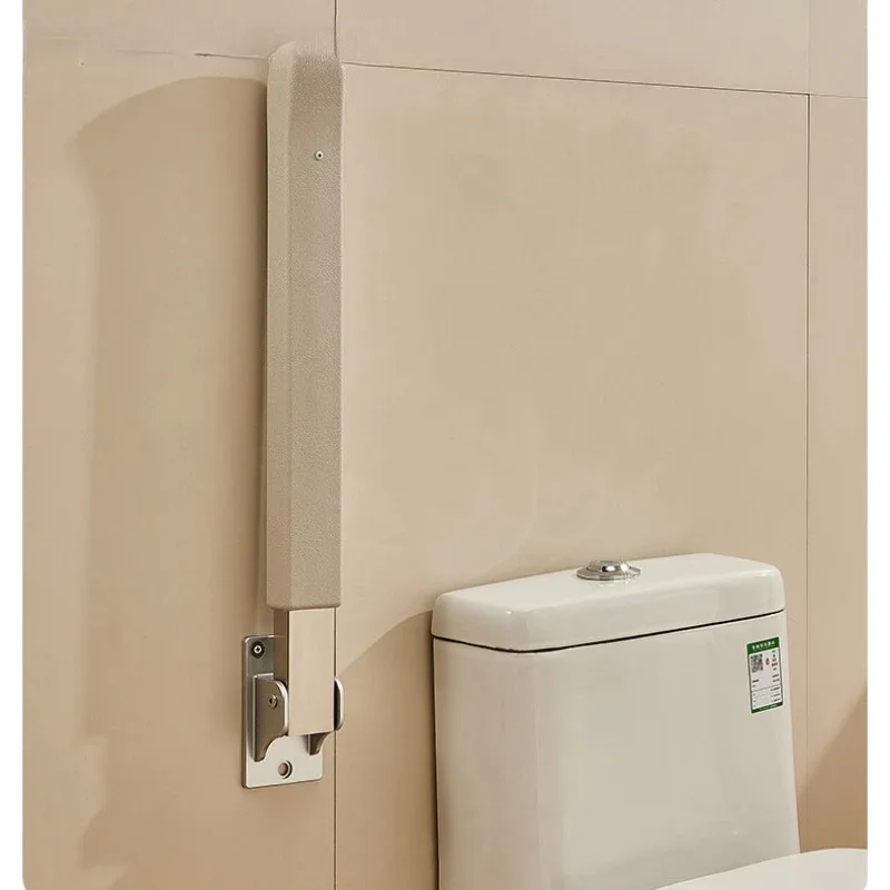 24in PU Folding Handle Wall Mounted Safety Anti-slip Thicken Toilet Grab for Senior Assistant Tool