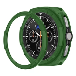 Bezel Ring Cover: Durable Hard PC Bumper Shell and Protective Case - Watch 8 classic 46mm (Green)