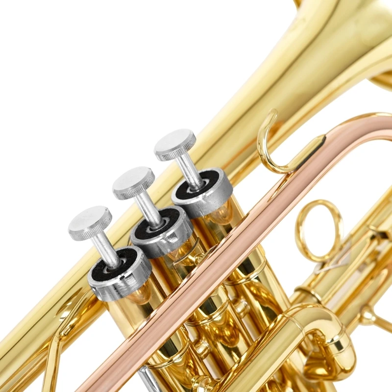 Trumpet Standard, Trumpet Set for Beginner, Brass Instrument with Hard Case Gloves Mouthpiece Cleaning Kits