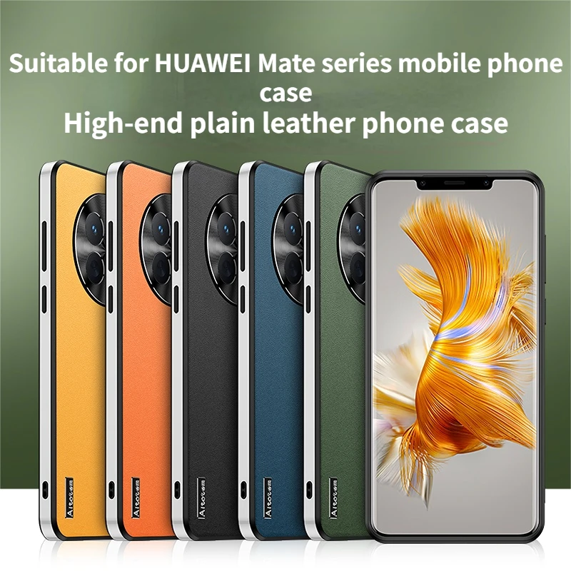 For Original Mate50 CapaPure handmade For Huawei Mate 50 Pro Case luxury Leather shockproof Plating Cover For Mate 50E Back Case