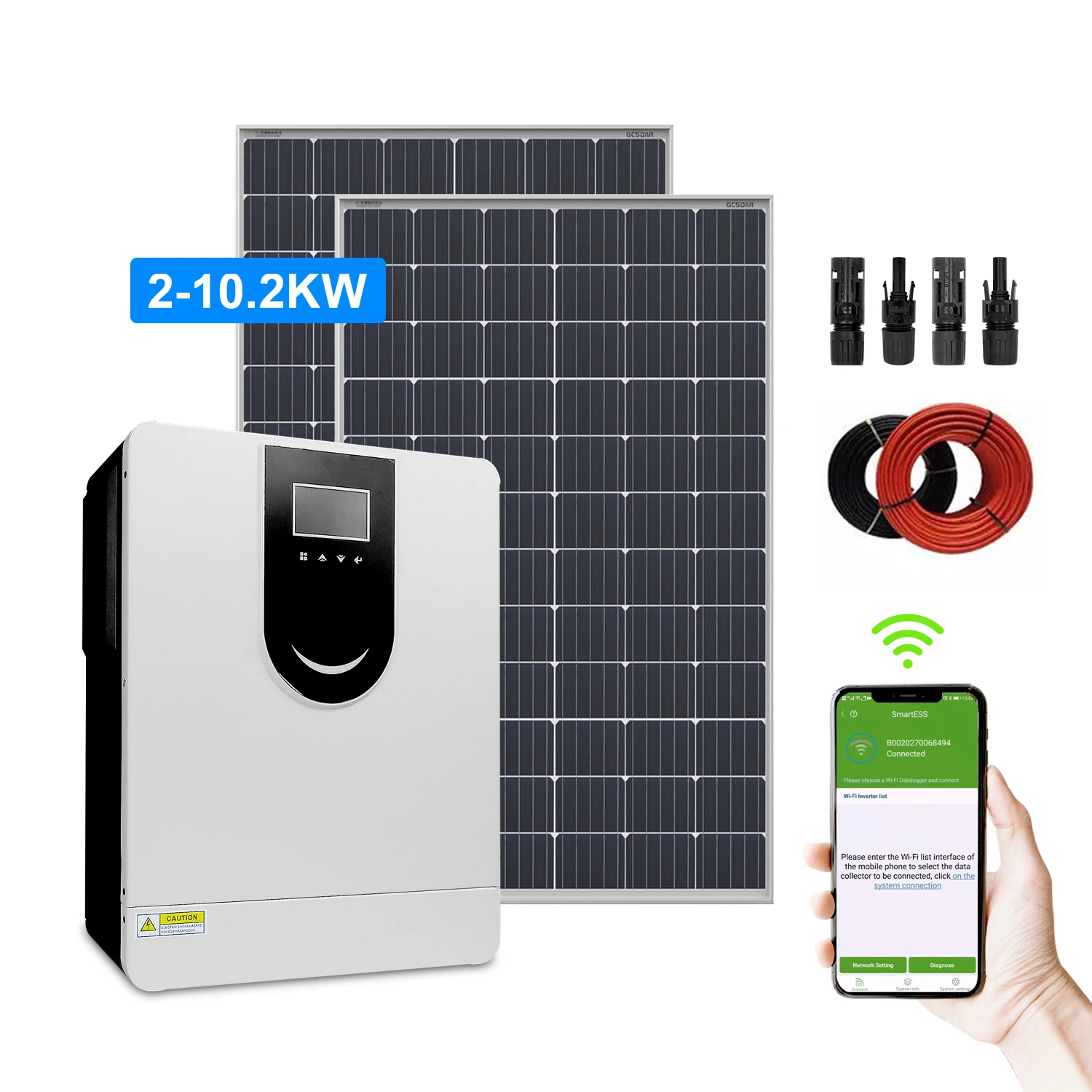 Sy10.2 Smart Inverter All'Ingrosso 10200Va/10200W Monofase On Off Grid Hybrid Solar 10Kw Con Regolatore Di Carica Mppt