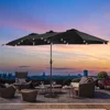 Patio Umbrella 15x9FT LED Double-sided with UPF50+ and Wind-Resistant Design, (No Base), Effortless Operation Outdoor Umbrella 1