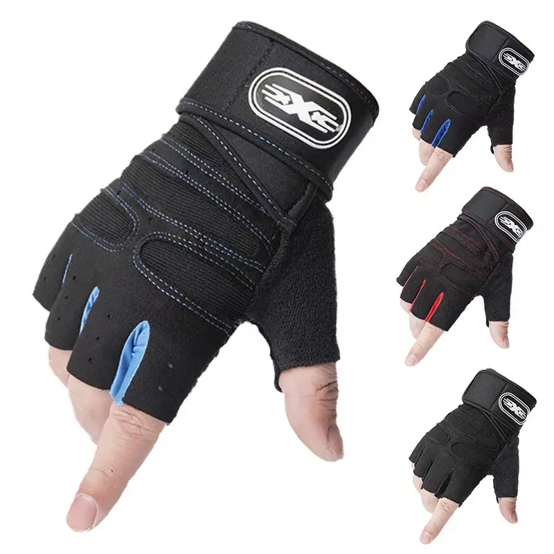 Gym Gloves Fitness Heavyweight Training Gloves Men Women Body Building Half Finger Non-Slip Gloves Wrist Weightlifting Sports 2