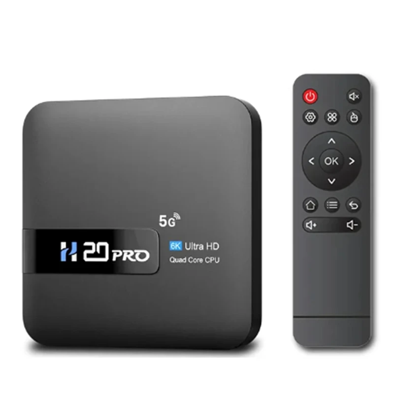 H20Pro Smart Android Tv Box Android 10 2Gb 16Gb 6K Lettore Multimediale Tv Box Android 2.4 E 5G Wifi Molto Veloce 1080P