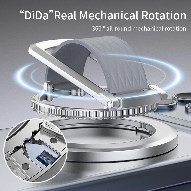 Rotating Magnetic Silicone Phone Ring Holder - Anti-Slip Grip Design