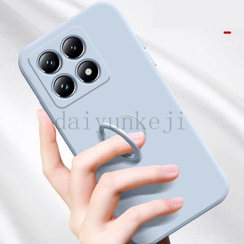 Silicone Soft Phone Case with Holder and Screen Protector Hydrogel Film