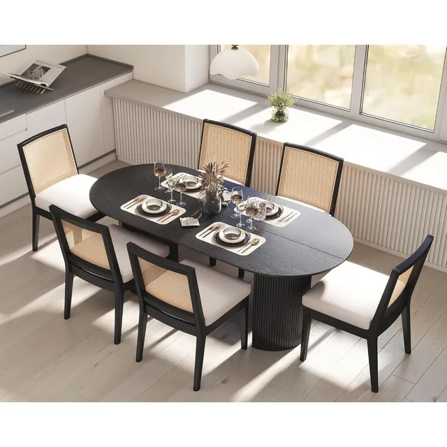 Rattan Mid-Century Dining Chairs 5