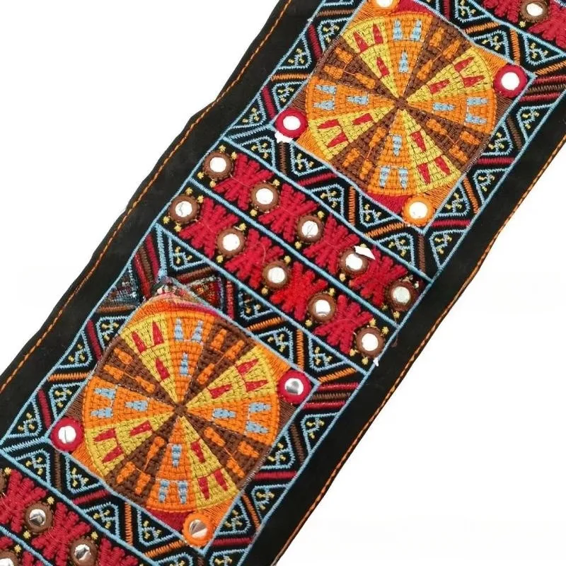 Embroidered Trim Ribbon Curtains, Apparel DIY Crafts, Sewing Decor, Brocade Fabric, 1 Yards
