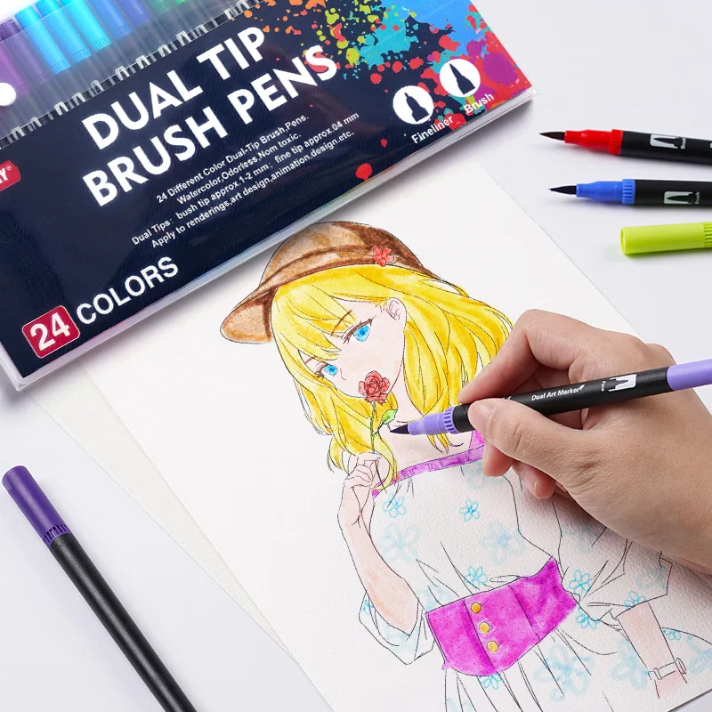 https://ae01.alicdn.com/kf/Sc34d62f1683f4eed91ce15d0763c4349W/12-Color-Set-Dual-Tip-Art-Marker-Watercolor-Brush-Fineliner-Pen-Double-Head-Manga-Comics-Fine.jpg