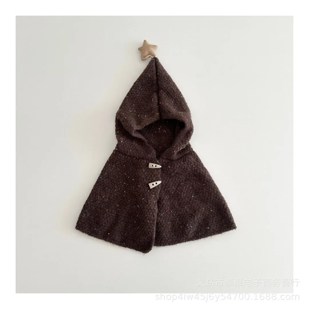 Cute Star Pattern Winter Hat and Shawl for Kids