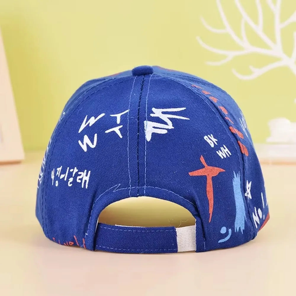 1-3 Years Children Snapback Hat Graffiti Printing Street Dance Sun Peaked Cap for Boy and Girl Kids Baseball Cap Hip 야구 모자