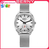 BERNY Quartz Ladies Watch Simple versatile railway watch for women Simple Dial Wristwatch Waterproof Leisure Watch for Women 1