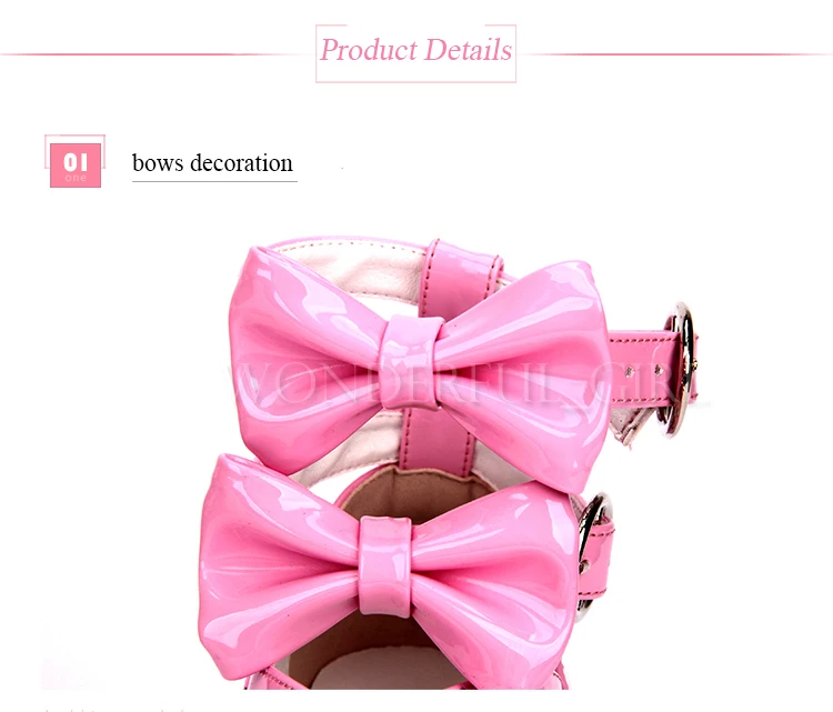 Neue japanische Lolita-Schuhe Anime Cosplay Stiefel Mädchen Prinzessin High Heels Damen Schuhe mit Schleife 3