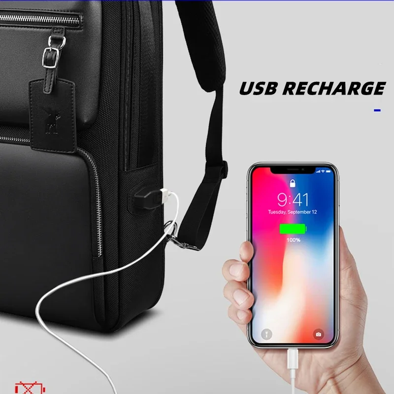 WILLIAMPOLO Oxford Travel Laptop Men Backpack Casual Business Fashion Male Office Work BackPack Bags Big School Backpack for men 4