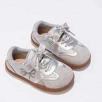 Children's Board Shoes Four Seasons Models Casual Girls Sneakers Two-Color Non-slip Round Head Cute Casual Lace-up Kid's Shoes 1