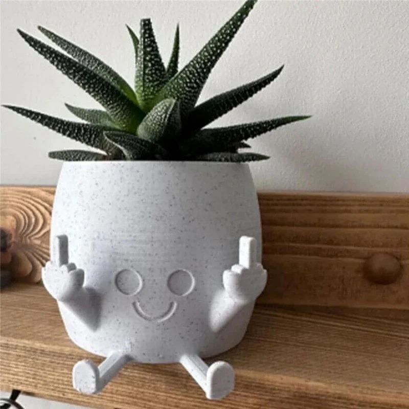 Sc34dd9d675cf4869ab22e7dbb095b7dfP Creative Middle Finger Flower Pot | Plant Flowerpot