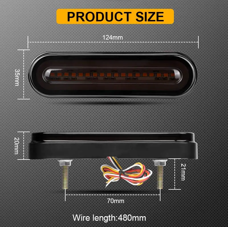 12V 24V ڵ Ʈ LED 帣 ȸ ȣ 극ũ Ʈ 3 in 1  ̵ ÷ ǥñ, RV ATV UTV    