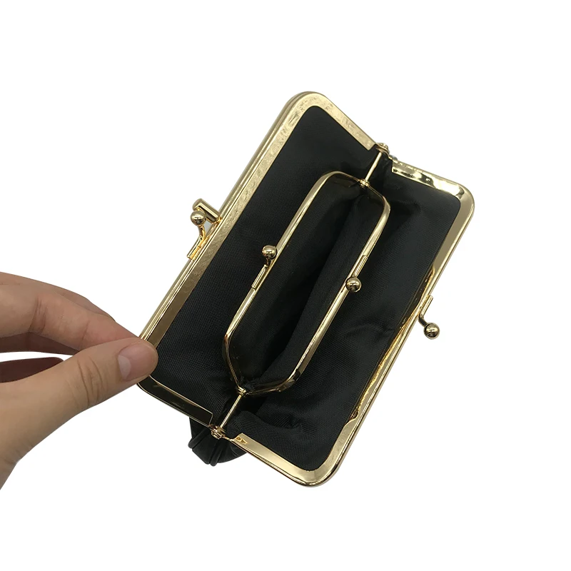 BELLO TUTTI New style Coin Purse Genuine Leather Card Holder Wallet Metal Frame Change Purse For Girls Original Small Coin Bag