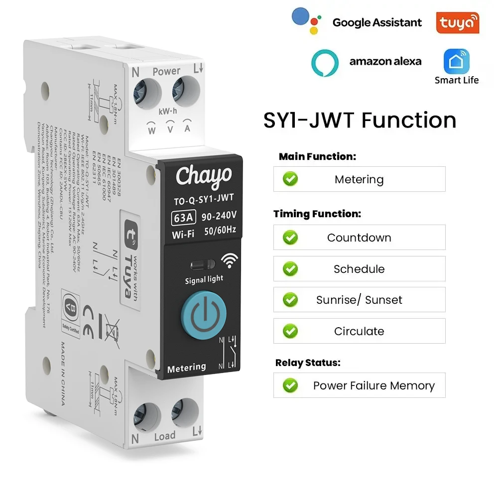 Smart WiFi-Enabled Circuit Breaker with Energy Monitoring and Remote Control