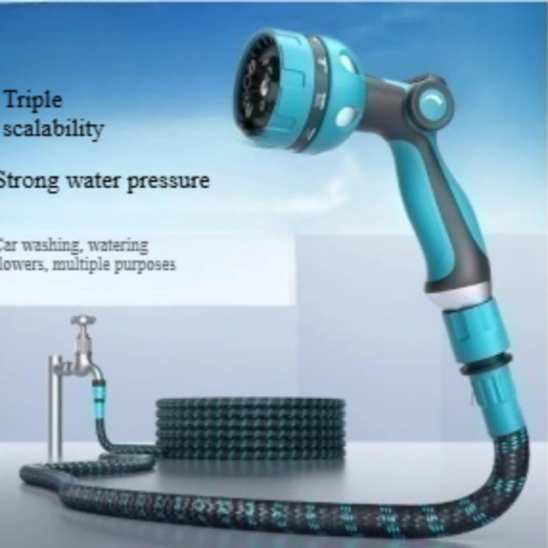 Water pipe hose car wash automatic telescopic water pipe pvc4 points high pressure soft storage household