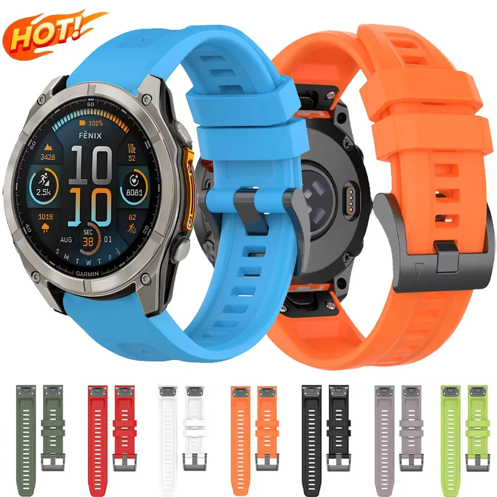 Versatile Quick Fit Silicone Strap - 26/22/20mm, Various Sizes